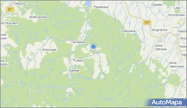 mapa Puławy Górne, Puławy Górne na mapie Targeo